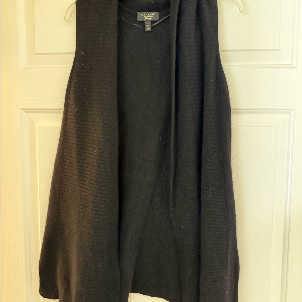 Cashmere Charter Club Black Knit Cardigan Sweater